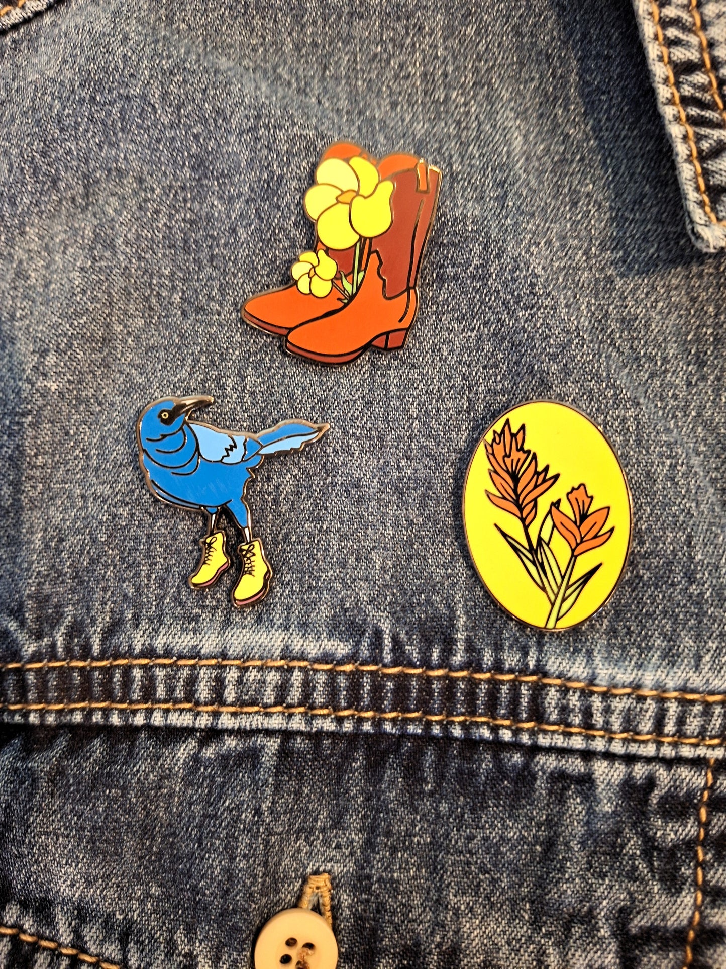 Quirky Collectible Texas Pin Set