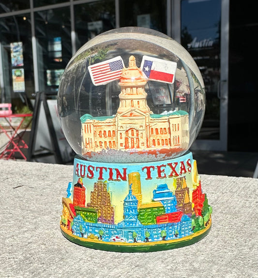 Austin Sunset Snow Globe